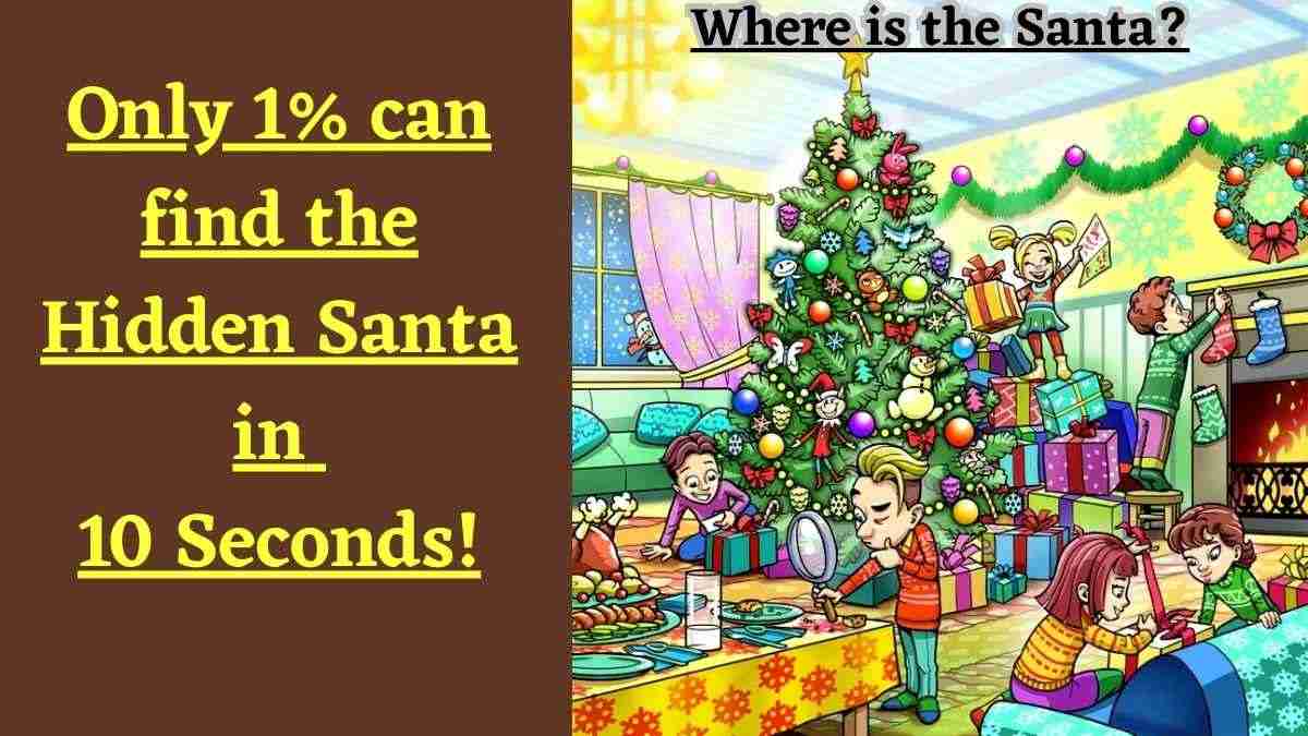 Visual Illusion: Only 1% can find the Santa in just 10 seconds!